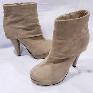 Tan Heel Booties